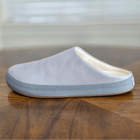 Olukai Hamani Gray Leather Slip On Clog Mules Loafers Shoes Size 9 New - Picture 7 of 15